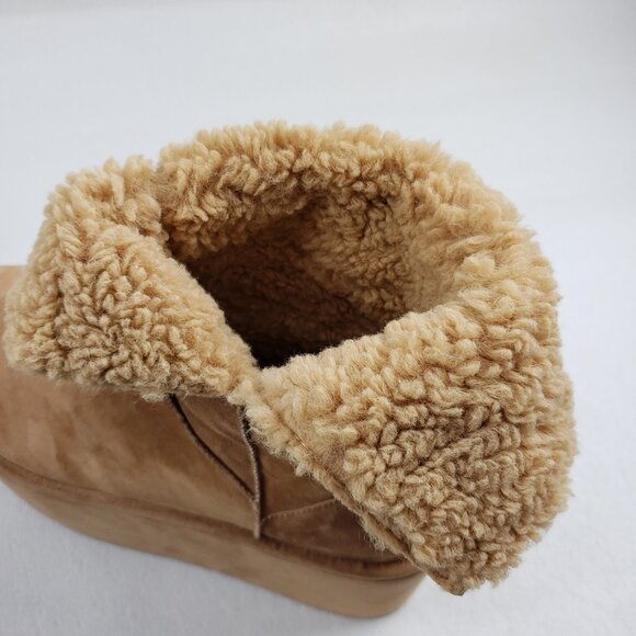 Dolls Kill Darker Wavs Atmosphere Platform Boot Womens 11 Brown Leather Lined - Picture 13 of 16